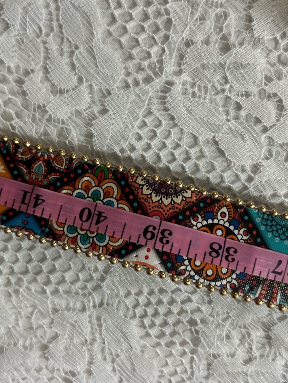 SHEIN Turquoise Centerpiece Floral Filigree Belt - Picture 4 of 4